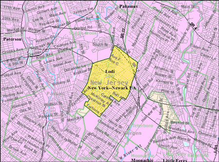 Census Bureau Map Of Lodi Nj