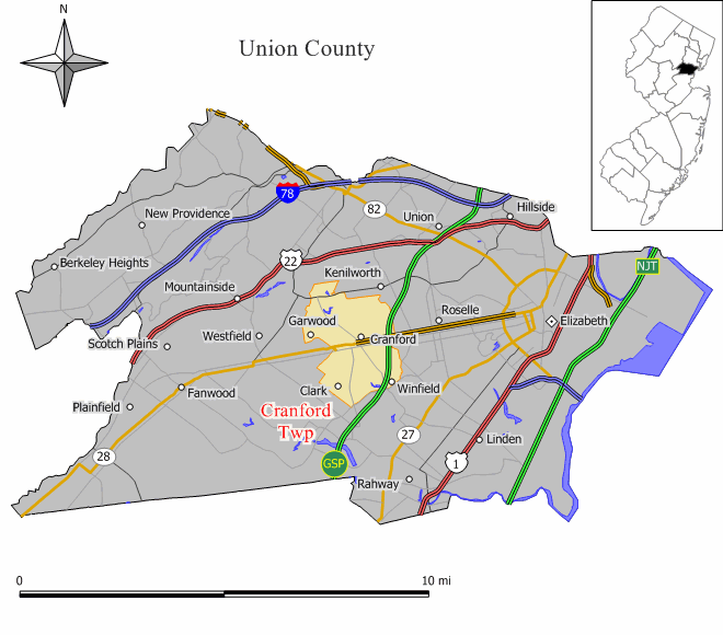 Cranford Nj Map Cranford Nj Map