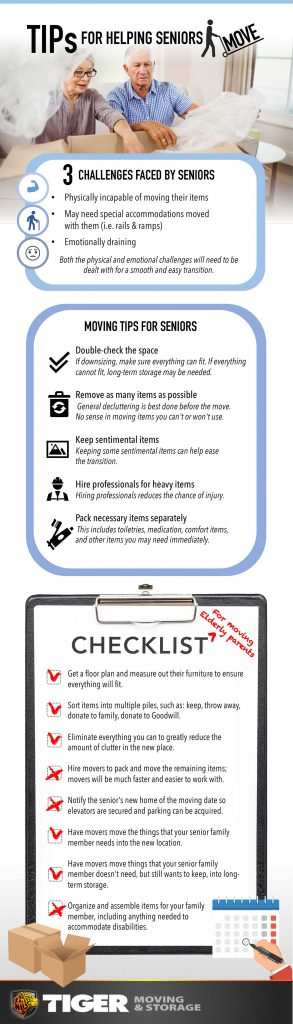 Tips For Helping Seniors Elderly Move Infographic