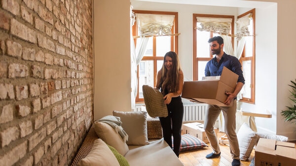 Young Couple Moving House