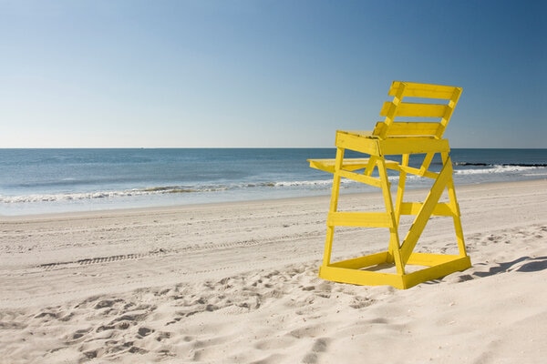 Plain Yellow Lifeguard Chair